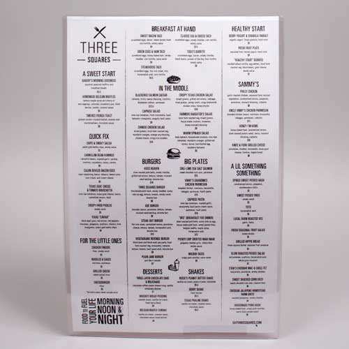 11 x 17 CLEAR VINYL MENU SLEEVES W/ INSERTS